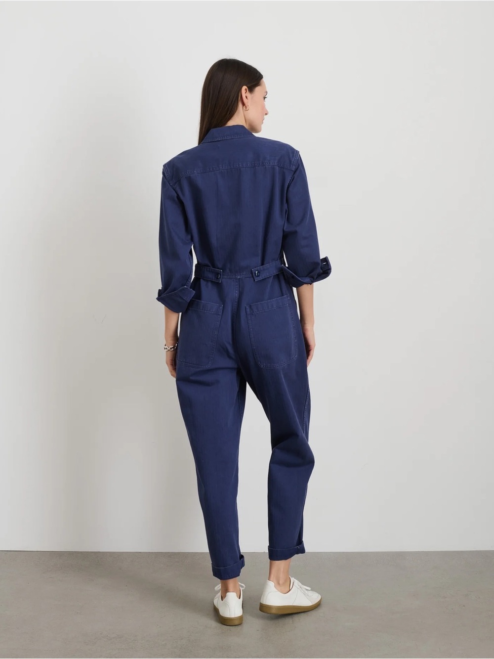 Alex Mill, Standard Jumpsuit in Cotton Twill, Blue, Button down, Small - Picture 3 of 9